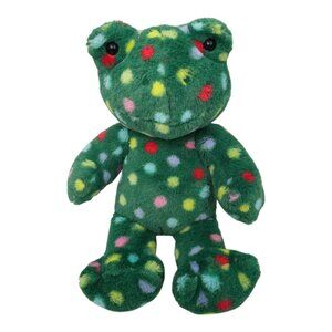 Build A Bear Jolly Jumps Frog Toad Green Polka Dot Plush 16" Stuffed Animal Toy